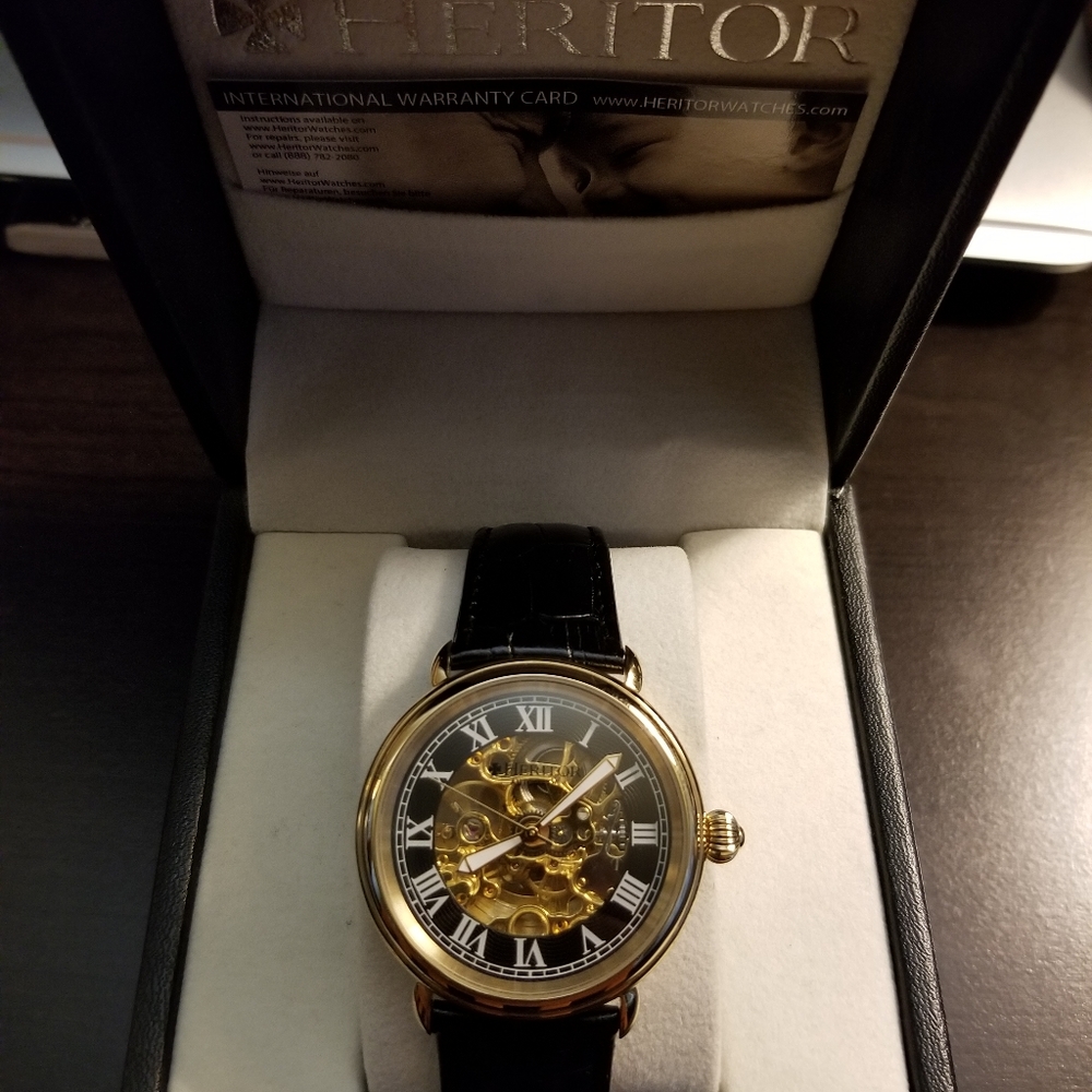 Heritor Skeleton Watch